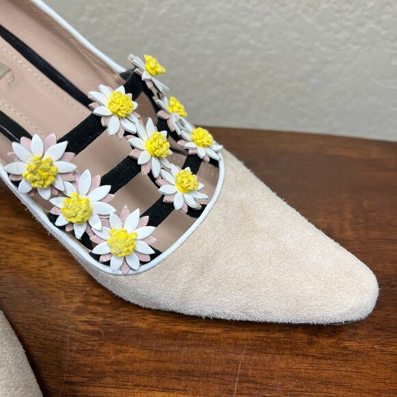 Fabrizio Viti Daisy Heels Pump Priscilla Beaulieu boho retro size 9.5 (39 1/2) - Picture 6 of 14